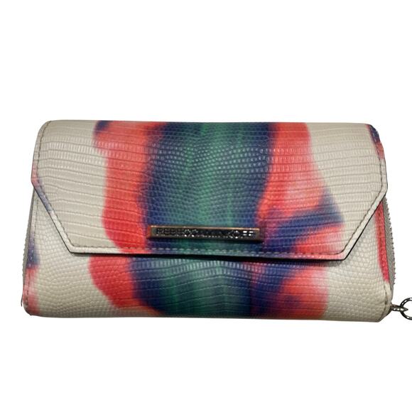 Rebecca Minkoff Megan Slim Wallet Leather Zip Around Card Holder Designer Purse - Picture 4 of 7